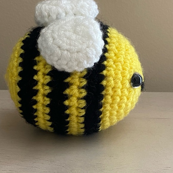 Handcrafted Yellow and Black Crochet Bee - Picture 4 of 4